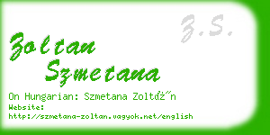 zoltan szmetana business card